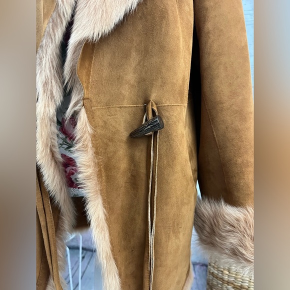 Blue Duck Shearling Jacket w/Fox Collar and Cuffs Size L (REVERSIBLE!!) - Picture 7 of 12
